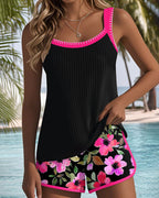 Caroline - Tankini Floral Avec Short