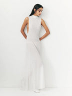 Robe Élégante Évasée Sans Manches