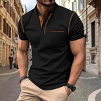 Étienne - Polo Slim Fit Manches Courtes Homme – Noir