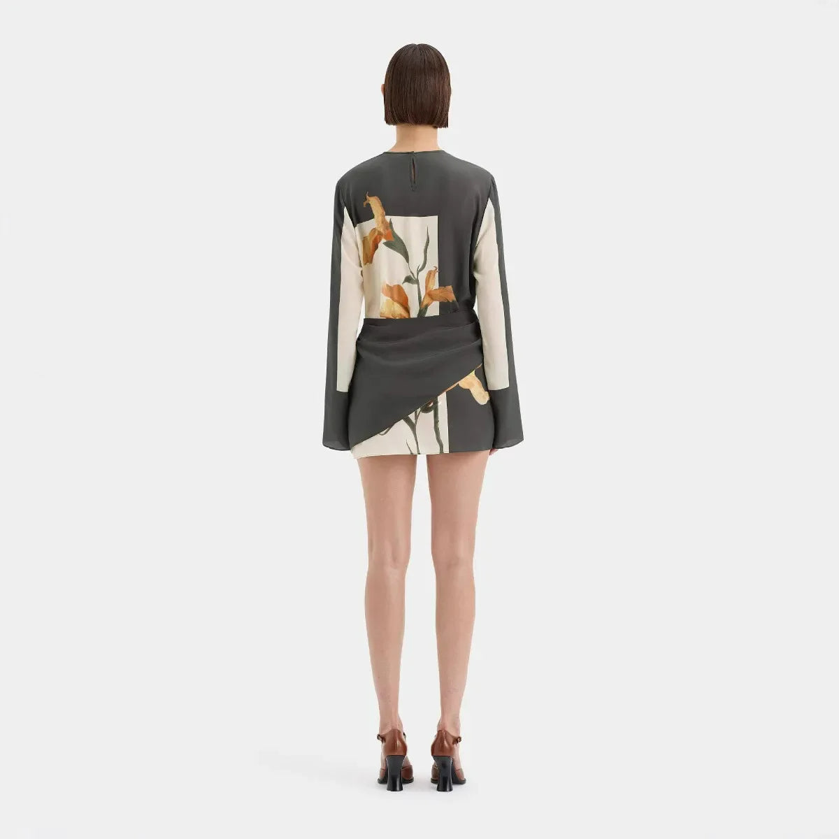 Constance | Robe Cocktail Mini Imprimé Floral Tendance Éclatant