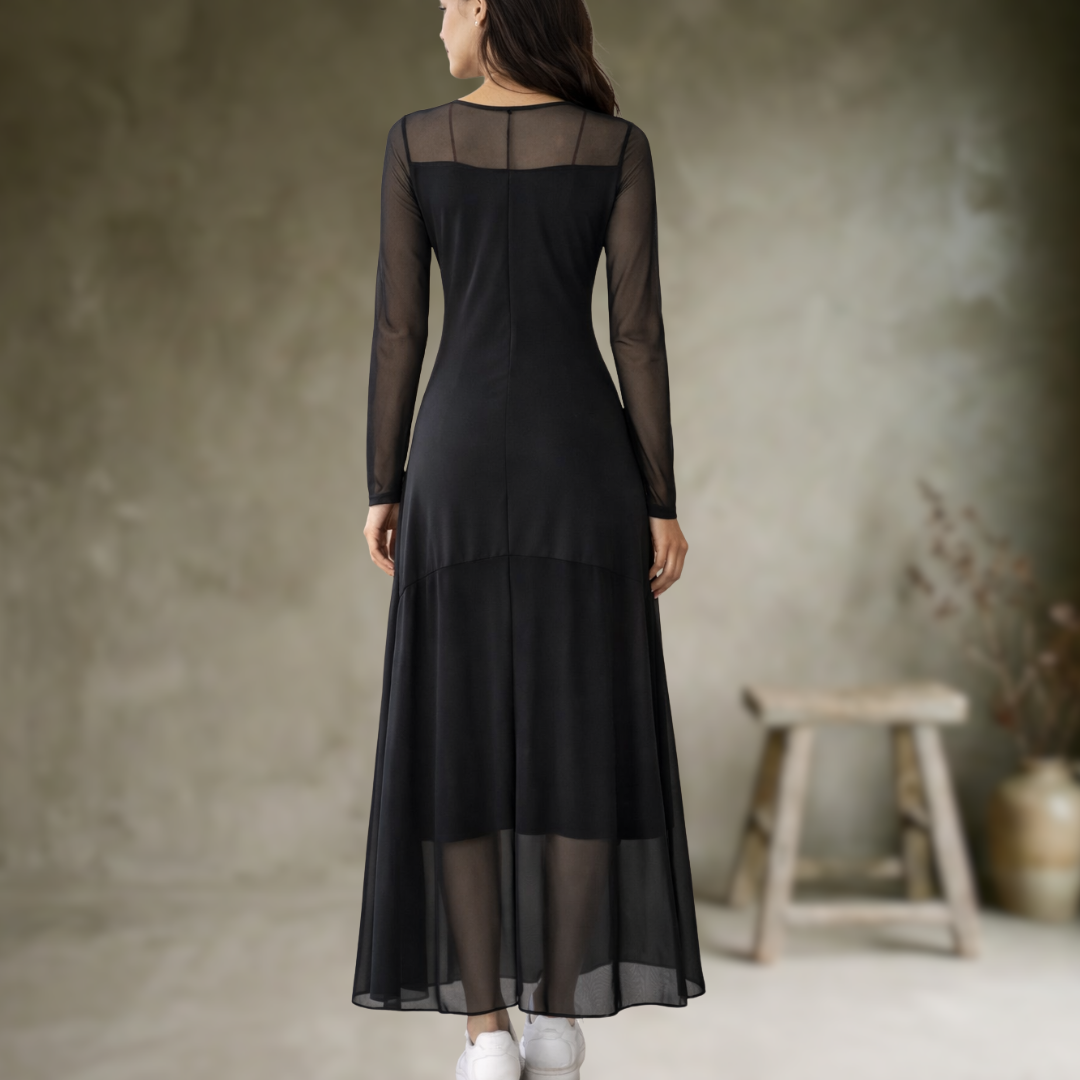Leone | Robe longue en tulle noir