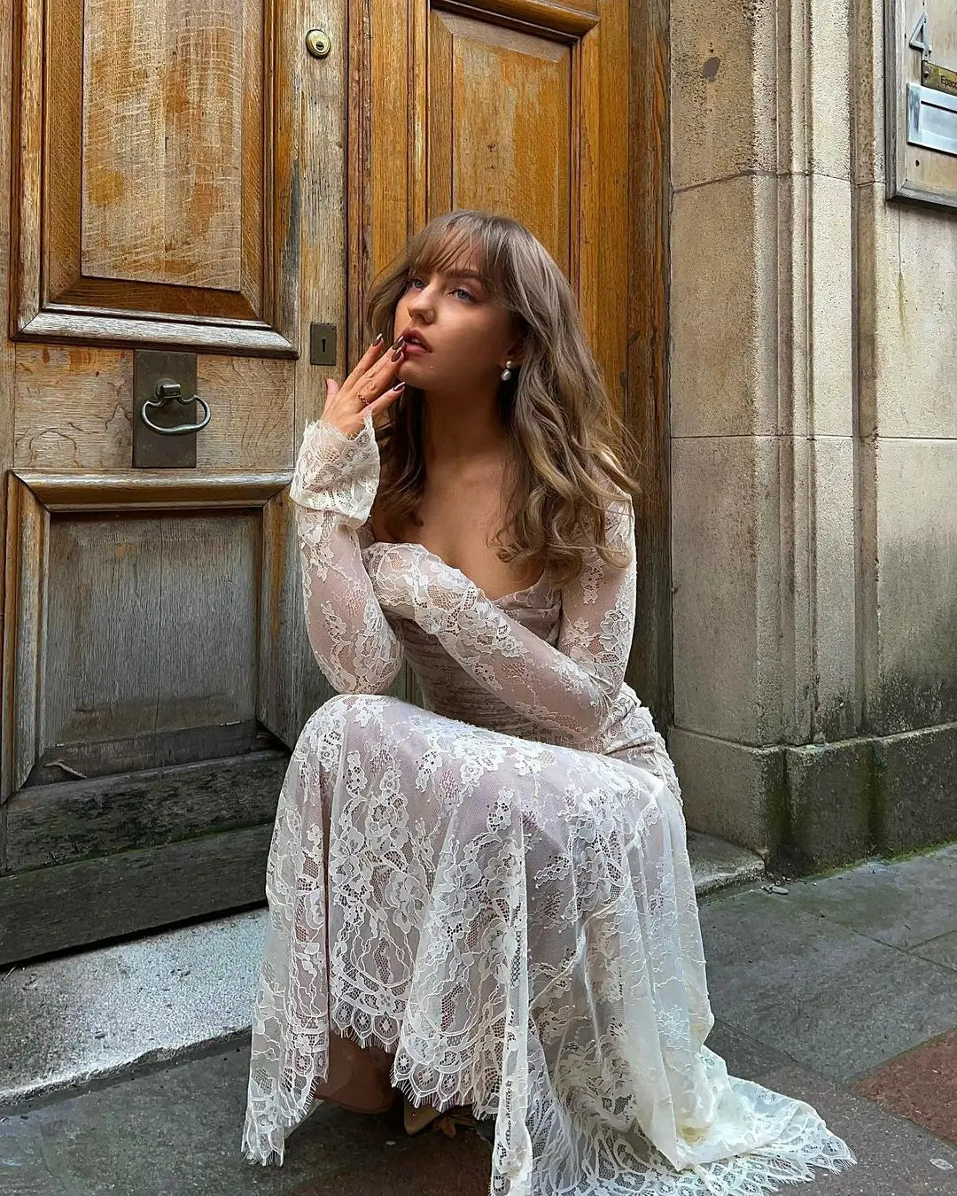 Livilla | Robe Maxi en Dentelle Tendance Élégante