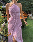 Emma | Robe Maxi à Volants Tendance Printanière Élégante