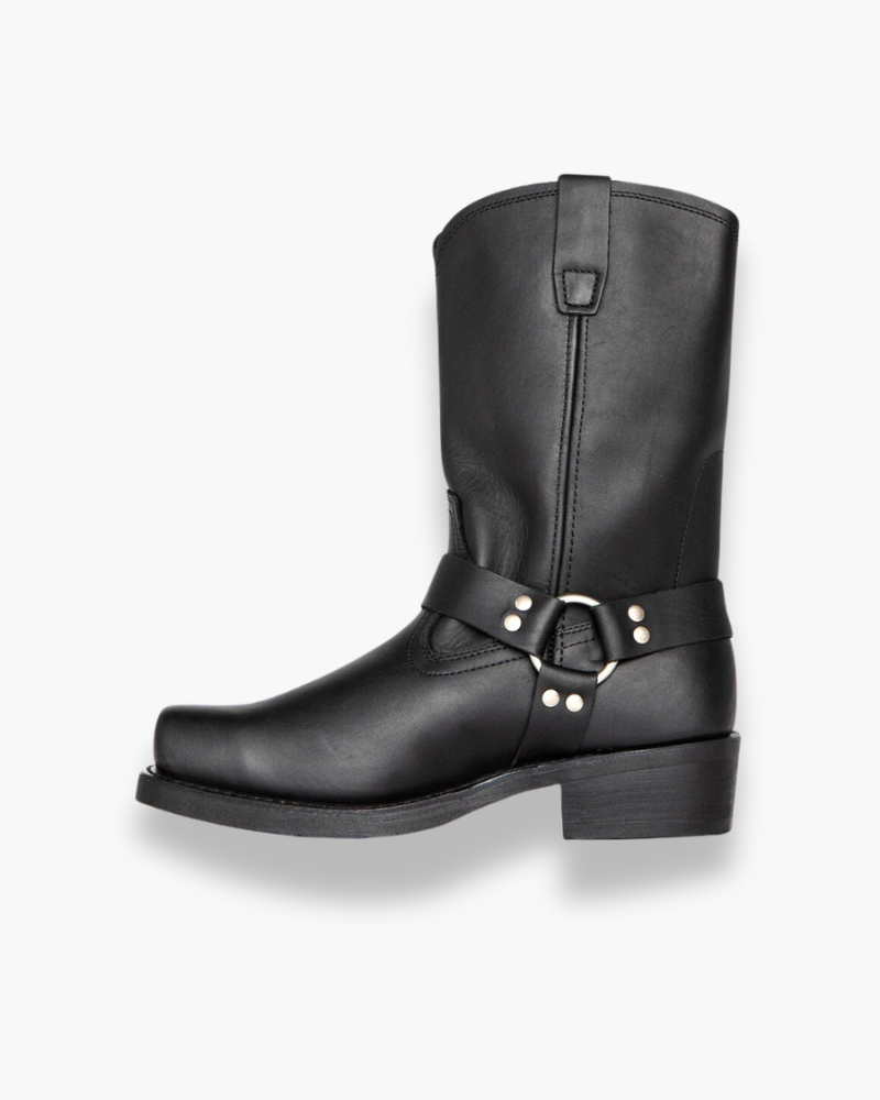 Bottes Western À Boucle Pour Femme | Solides Et Stylées – Noir