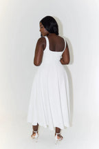 Céline | Robe Midi Cocktail Celeste Tendance Élégante