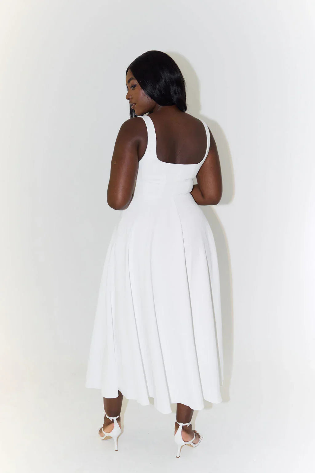 Céline | Robe Midi Cocktail Celeste Tendance Élégante