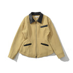 Veste Femme à Col Rabattu et Fermeture Zippée