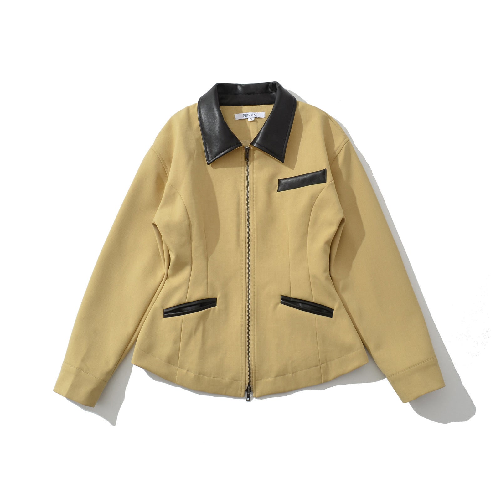 Veste Femme à Col Rabattu et Fermeture Zippée