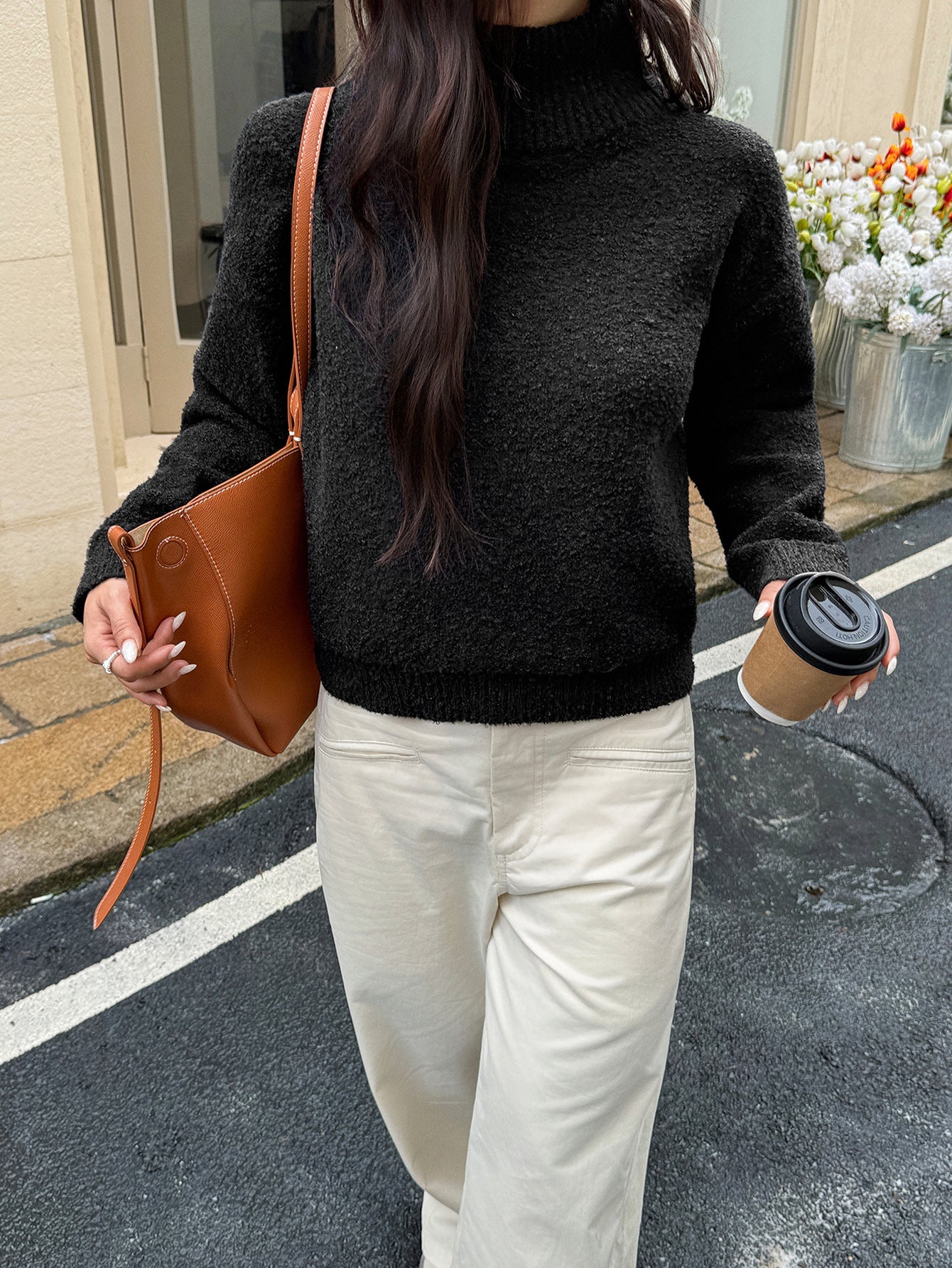 Pull Femme Col Semi-Montant