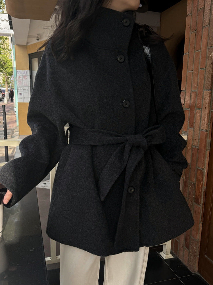 Manteau Femme Mi-Long en Laine & Cachemire à Ceinture