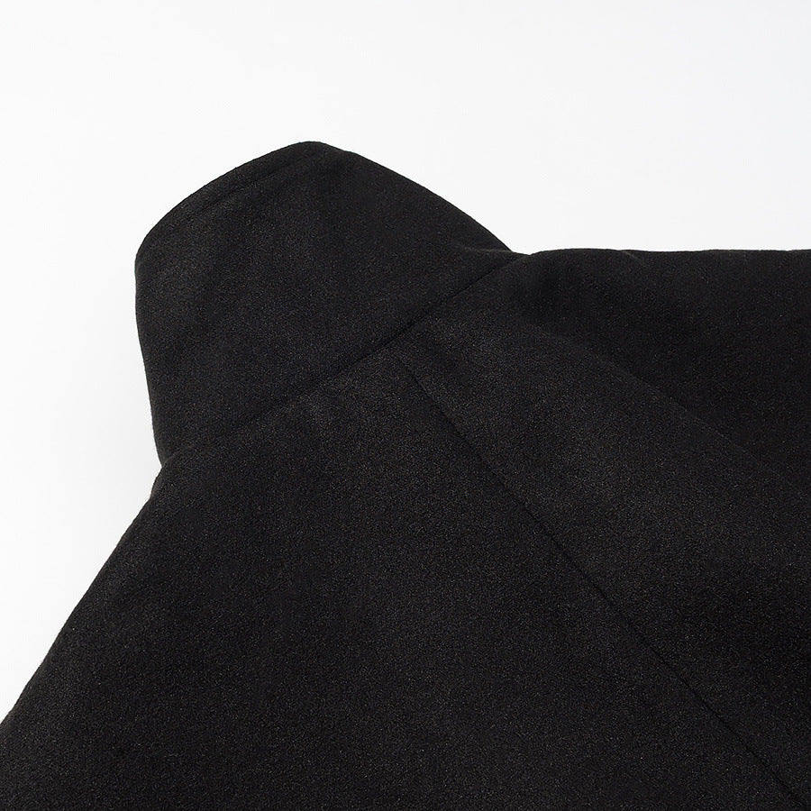 Cape Ceinturé Élégante à Col Montant