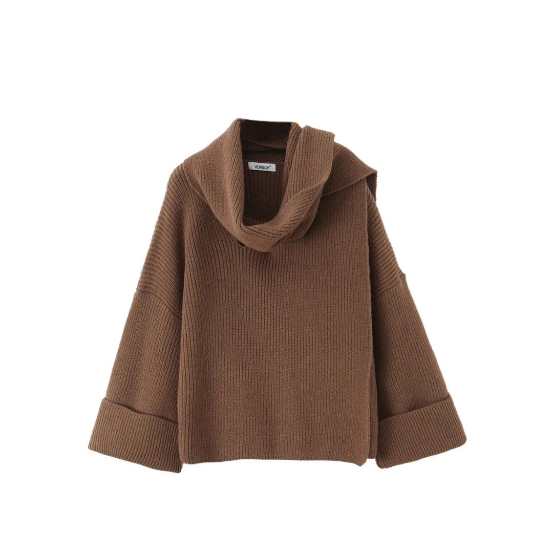 Pull Maille & Col Écharpe