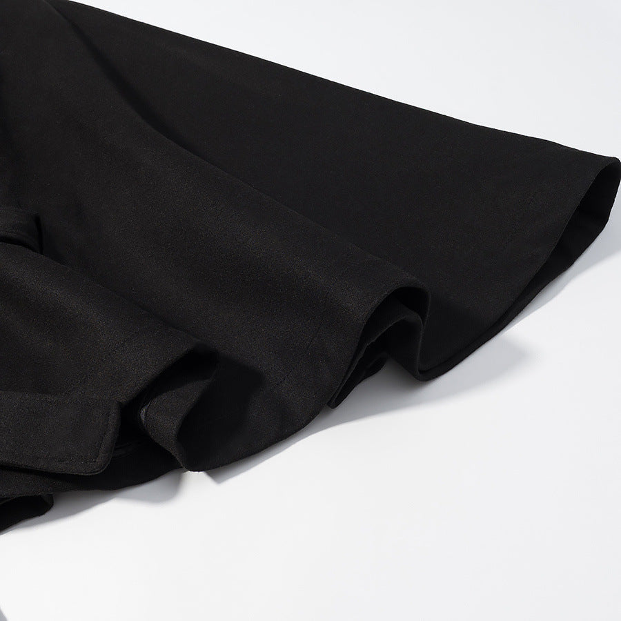 Cape Ceinturé Élégante à Col Montant