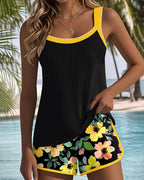 Caroline - Tankini Floral Avec Short