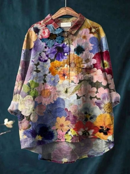 Lila - Blouse Florale Élégante