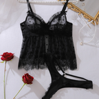 Rose | Ensemble Top en Mesh Sensuel & Slip