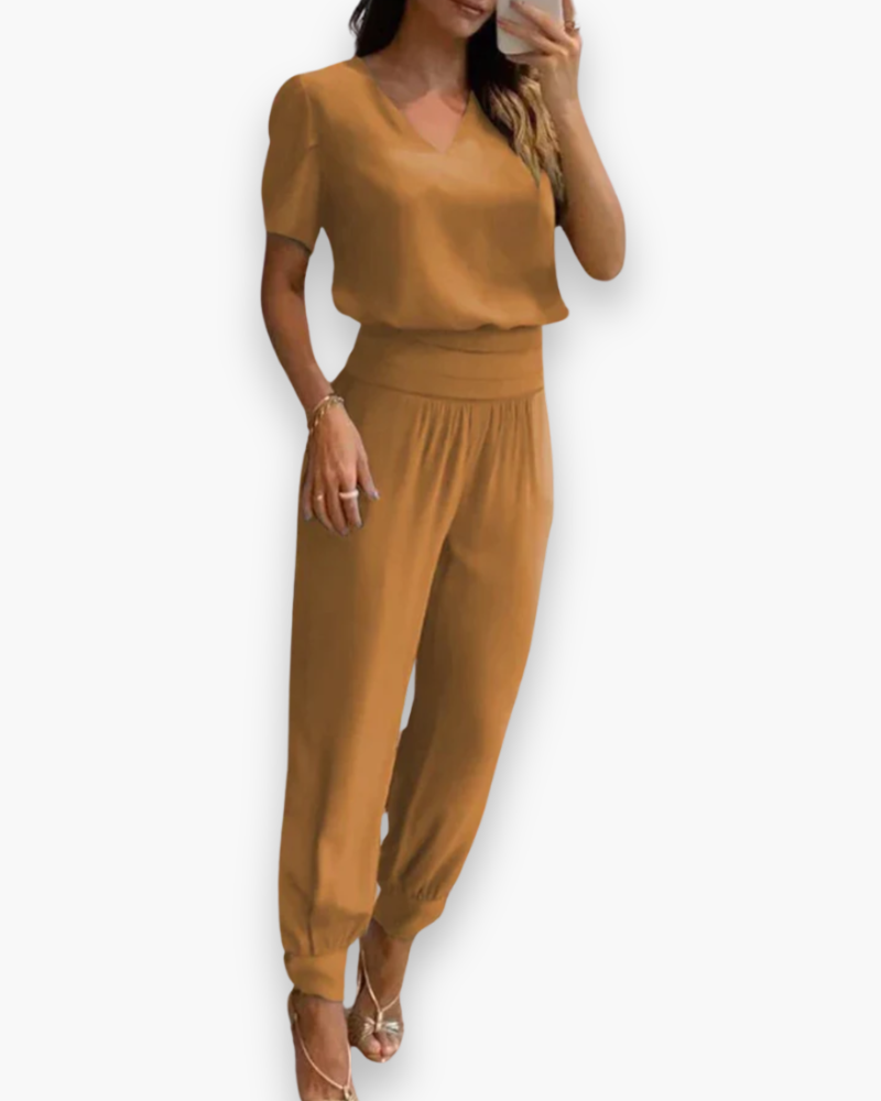 Combinaison Ajustée Col V Pour Femme | Élégante Et Moderne