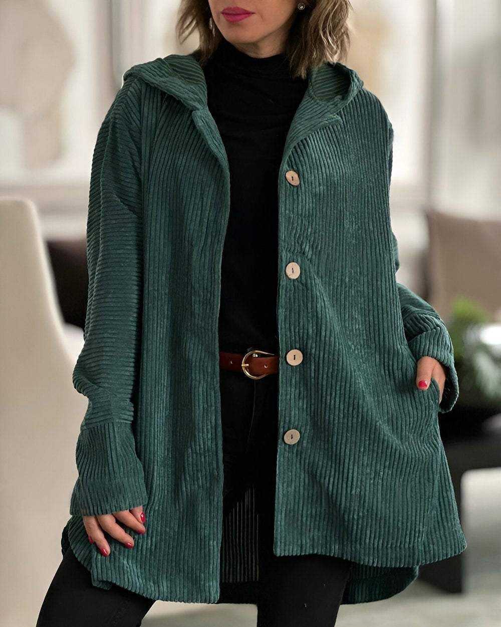 Cordia - Veste en Velours Côtelé Élégante