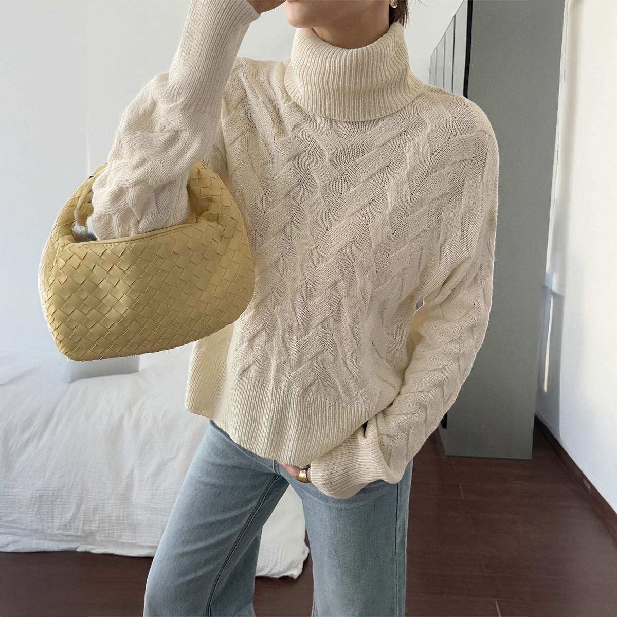 Pull Femme Col Montant