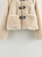 Veste Femme Casual en Fausse Fourrure Effet Laine d’Agneau