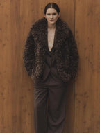 Manteau Femme en Fausse Fourrure Bouclée