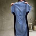 Julce | Robe décontractée en patchwork de denim