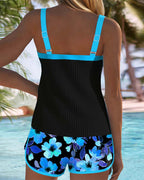 Caroline - Tankini Floral Avec Short