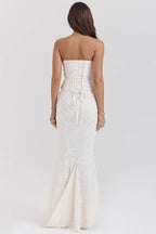 Élodie | Robe Maxi de Mariage Brodée Tendance Élégant
