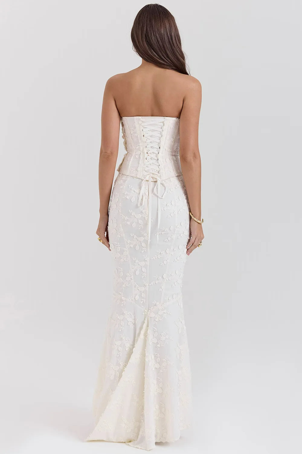 Élodie | Robe Maxi de Mariage Brodée Tendance Élégant