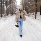 Manteau Femme en Fausse Fourrure