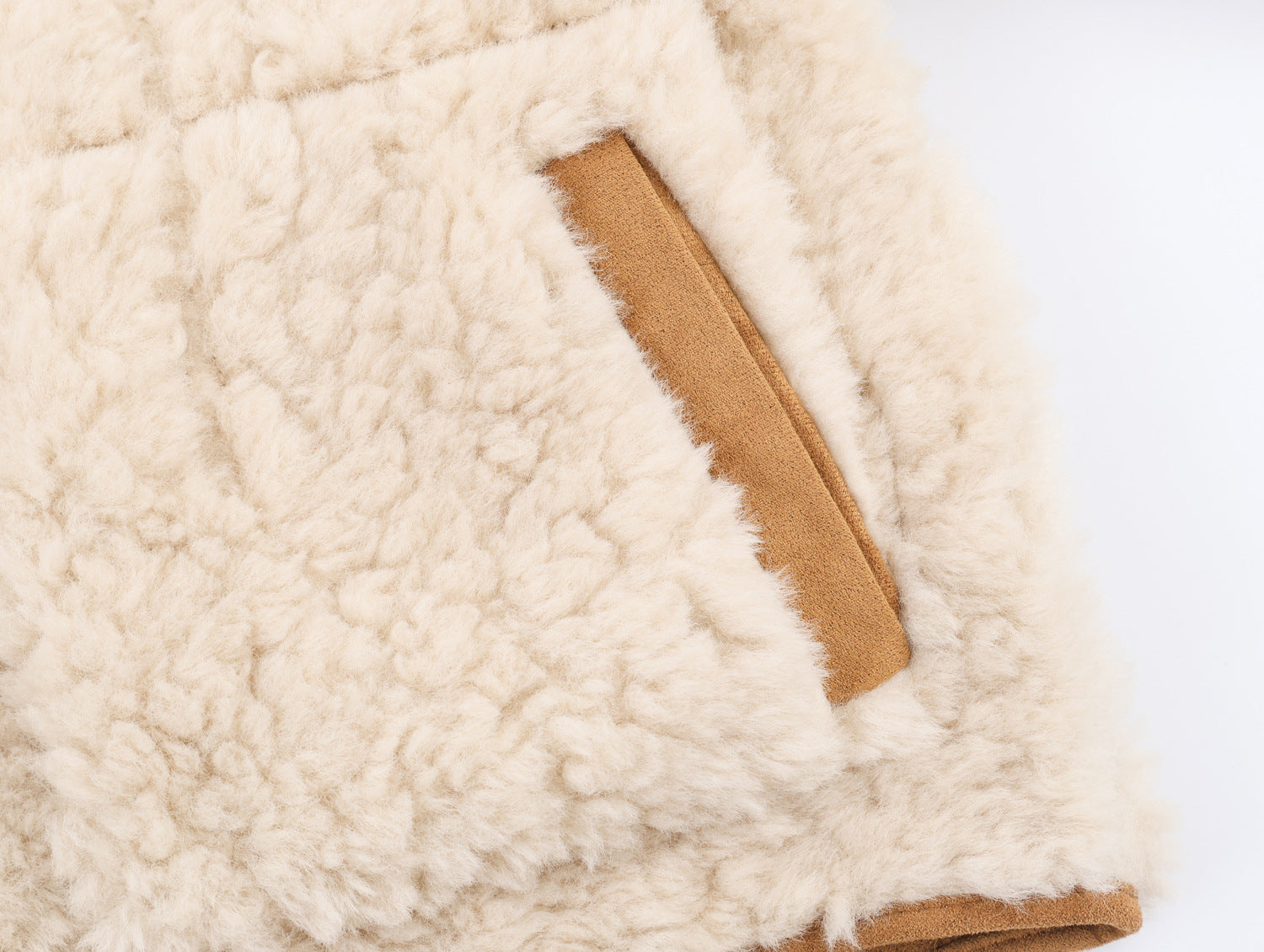 Veste Réversible Fausse Fourrure & Effet Suédine