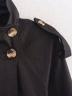 Veste Trench Courte Polyvalente Ceinturée