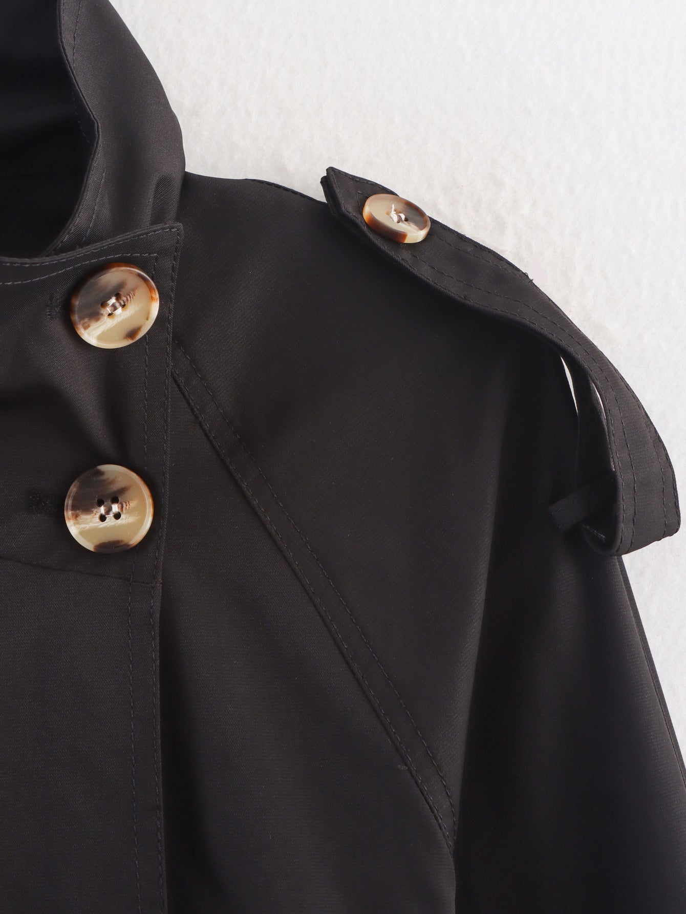Veste Trench Courte Polyvalente Ceinturée