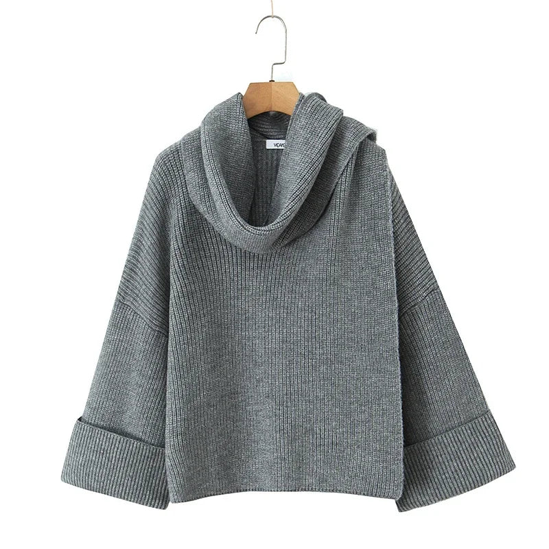 Pull Maille & Col Écharpe