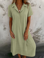 Corinne - Robe Chemise en Lin Légère