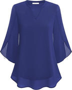 Petra – Blouse en Chiffon A-ligne