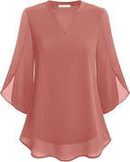 Petra – Blouse en Chiffon A-ligne