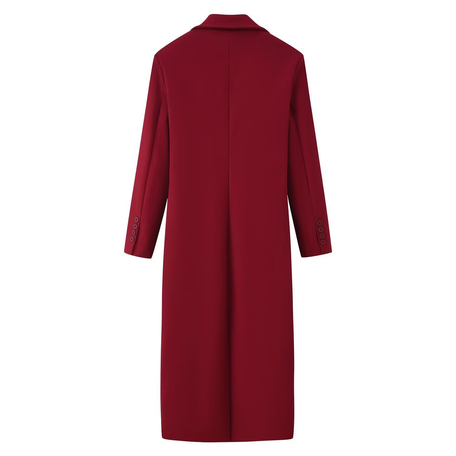 Manteau Long Femme Ceinturé à Col Revers