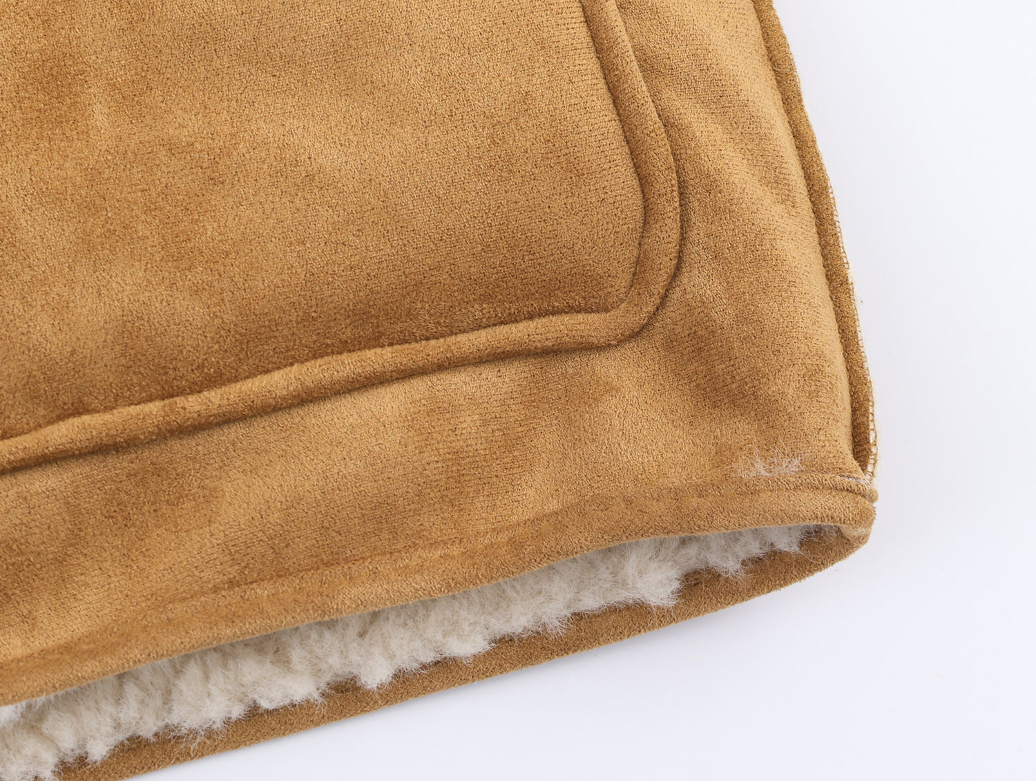 Veste Réversible Fausse Fourrure & Effet Suédine