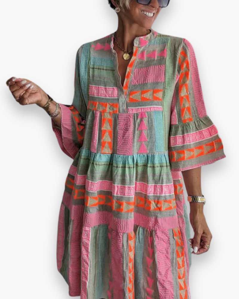Robe Bohème Colorée pour Femme | Décontracté et Chic – S