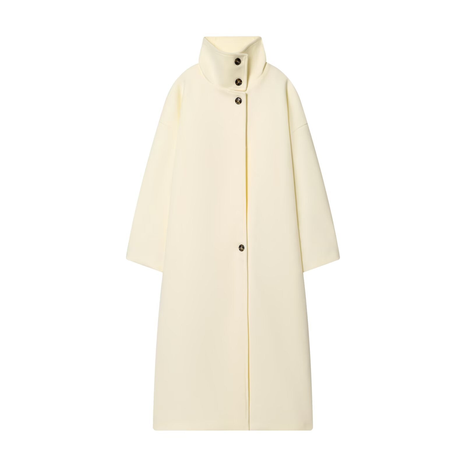 Manteau Long Femme à Col Montant