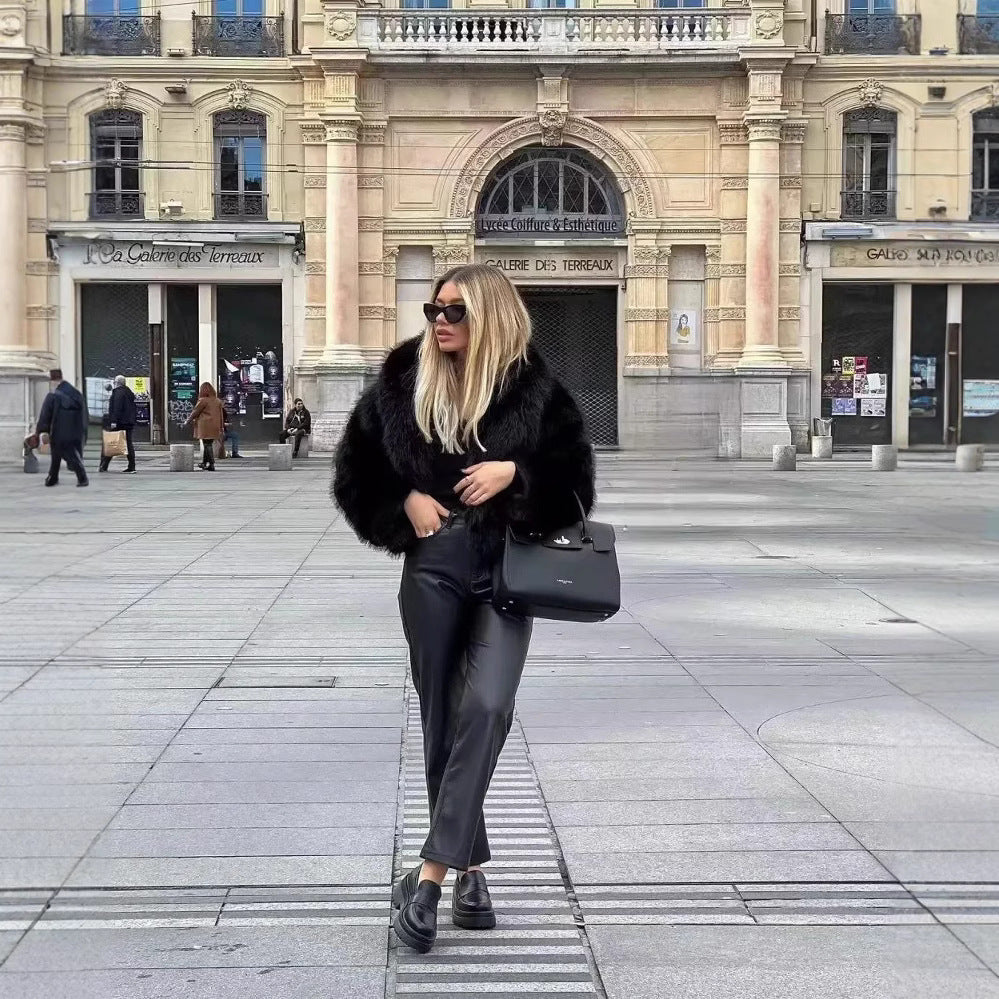 Manteau Femme en Fausse Fourrure