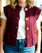 Gilet Maille Épaisse Boutonné