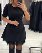 Camille™ – Mini-robe élégante au confort scintillant