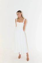 Céline | Robe Midi Cocktail Celeste Tendance Élégante