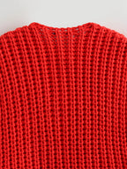 Gilet En Maille Épaisse Avec Boutons