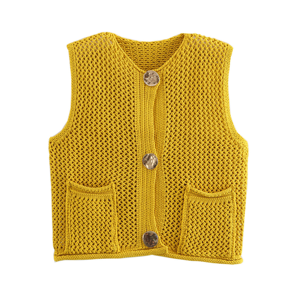 Gilet Court en Maille Chunky
