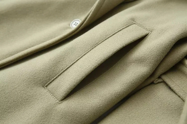 Trench Long Ceinturé Double Boutonnage