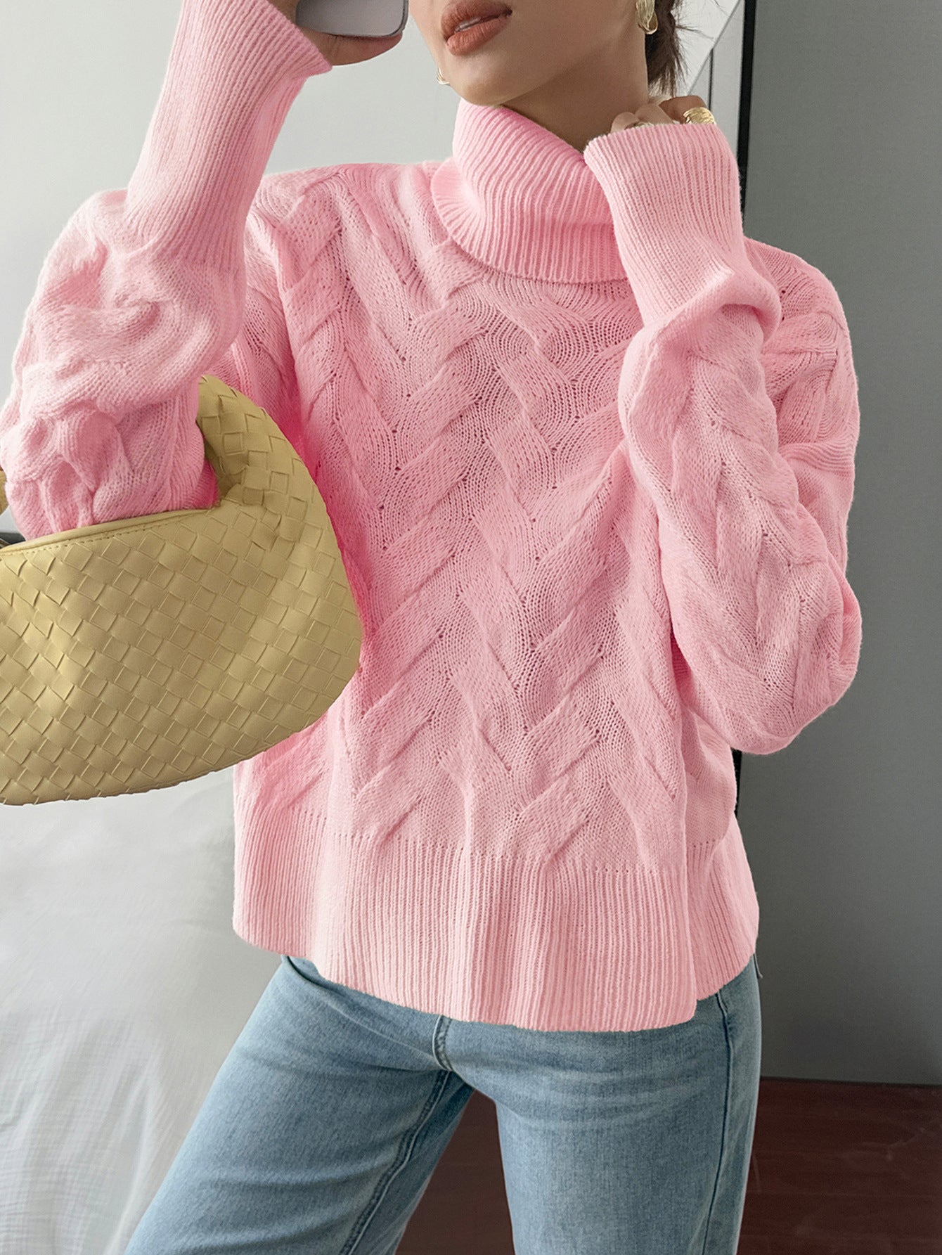 Pull Femme Col Montant