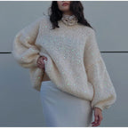 Pull Femme à Sequins en Mohair Lumière